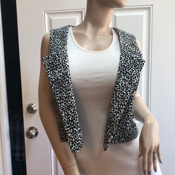Express Tailleur cheetah Vest 9/10 - Picture 7 of 11